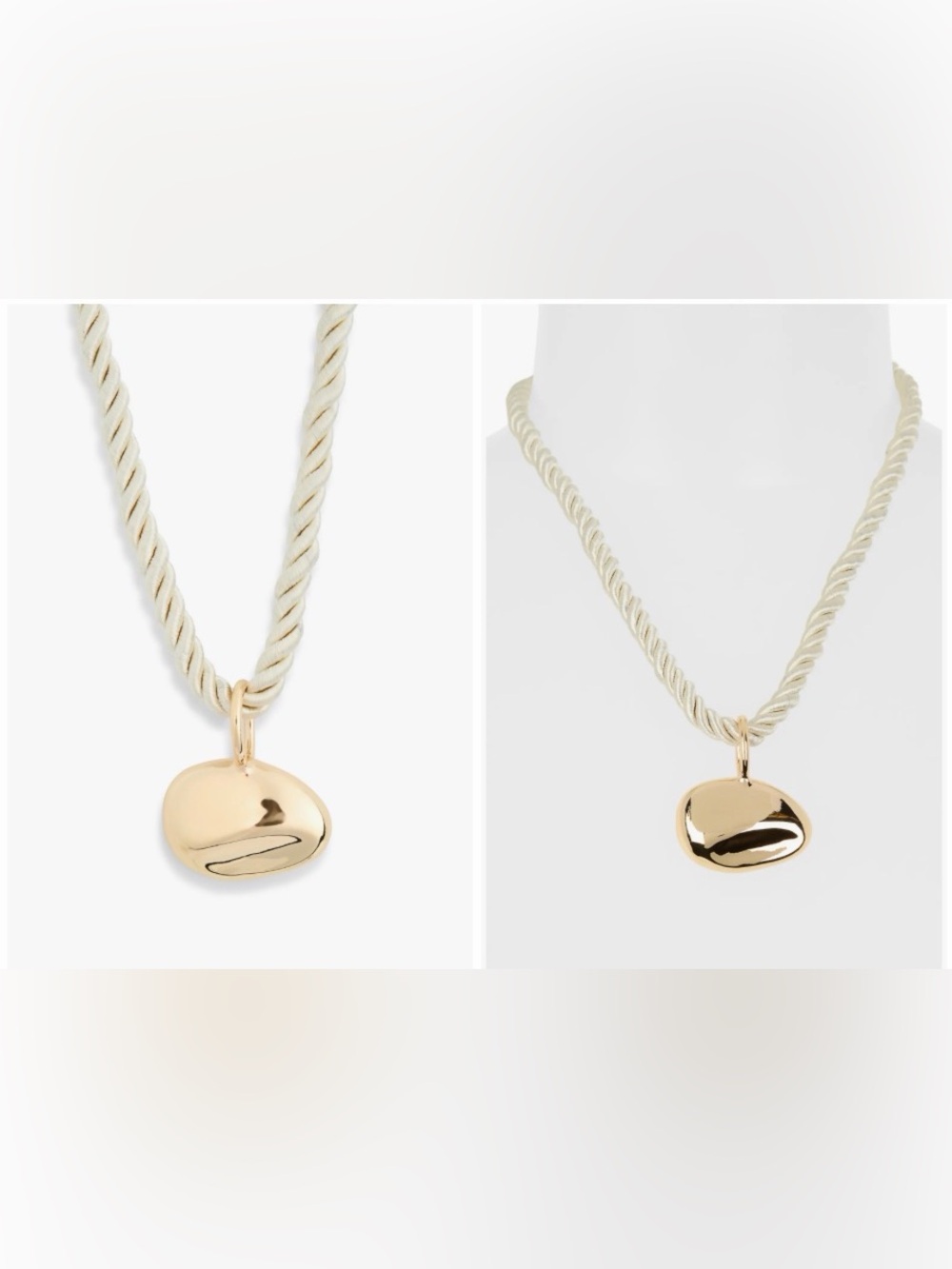 Nordstrom Rack Twisted Cord Sculpted Pendent Necklace | NWT